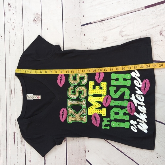Ransom novelty t-shirt, kiss me I'm Irish or whatever, size large - Picture 4 of 8